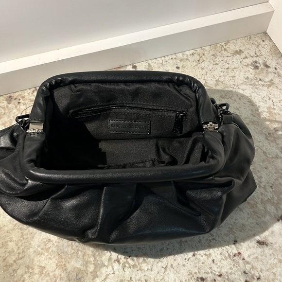 Badgley Mischa Vegan Leather frame clutch. Black - Picture 8 of 11